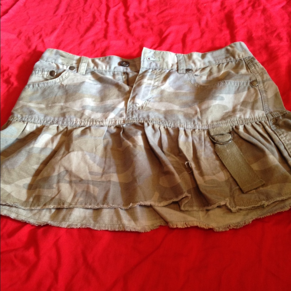 Don't jeans sz0 camo mini skirt